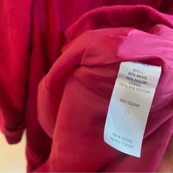 Chadwicks pink wool pea coat size 4 - Picture 6 of 6